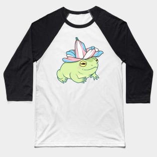 Transgender Pride Flower Frog Baseball T-Shirt